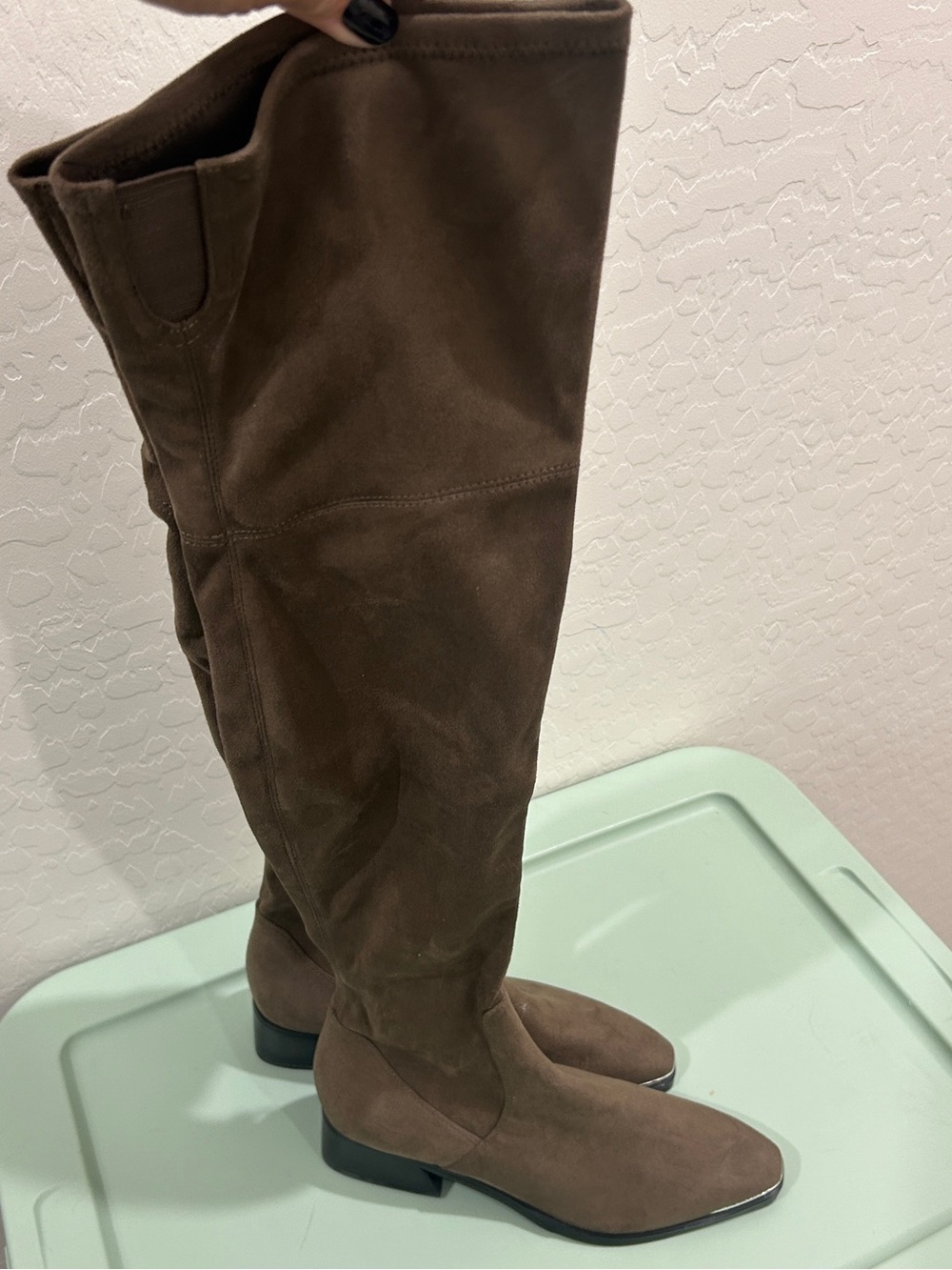 Marc Fisher Brown Suede Over-the-Knee Boots